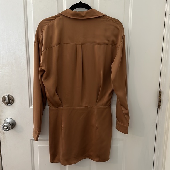 Brown Satin Romper - Picture 3 of 4